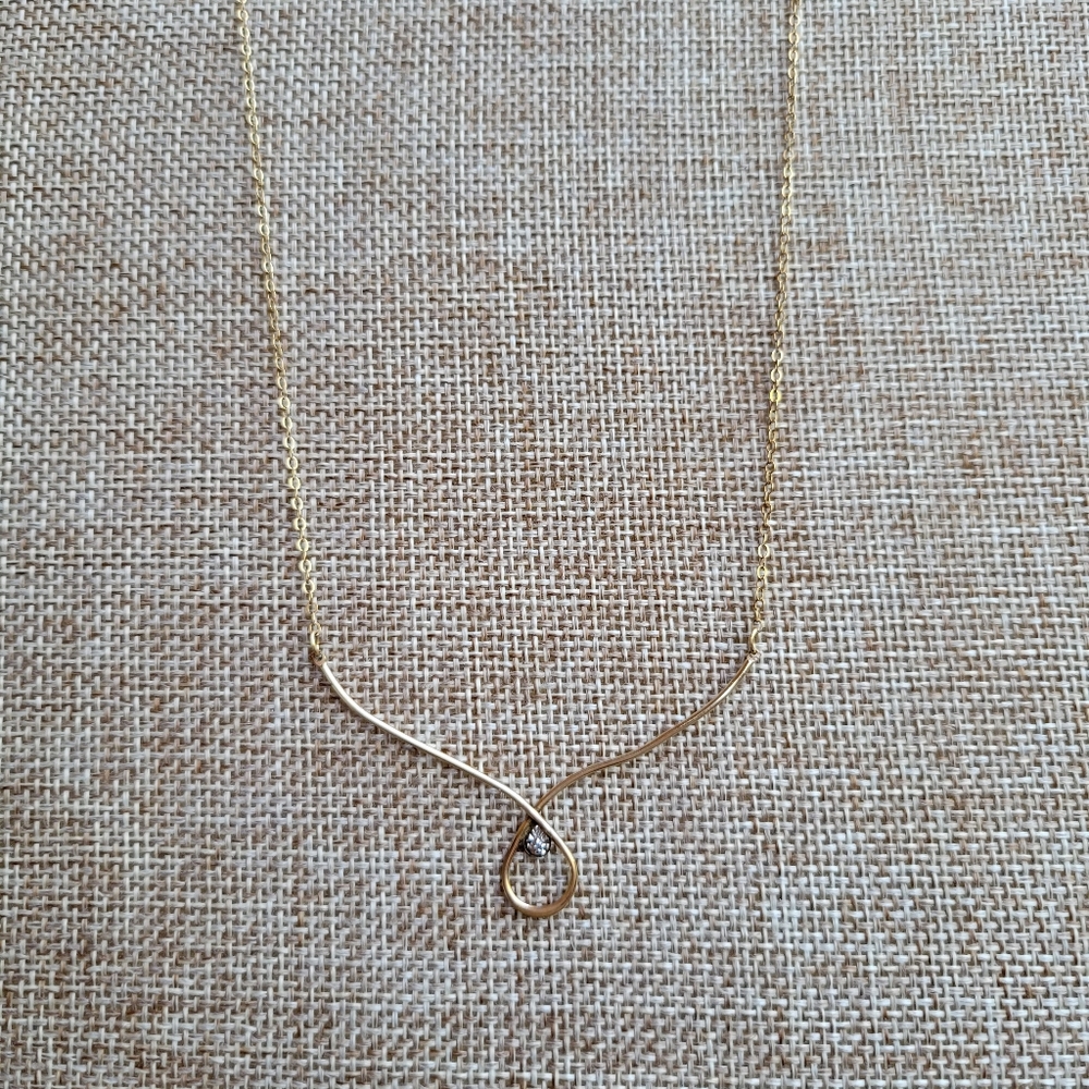 Vtg Avon 14k GF genuine diamond accent